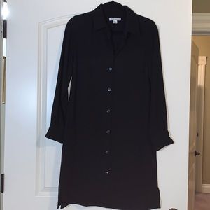 Pendleton long sleeve black button up dress